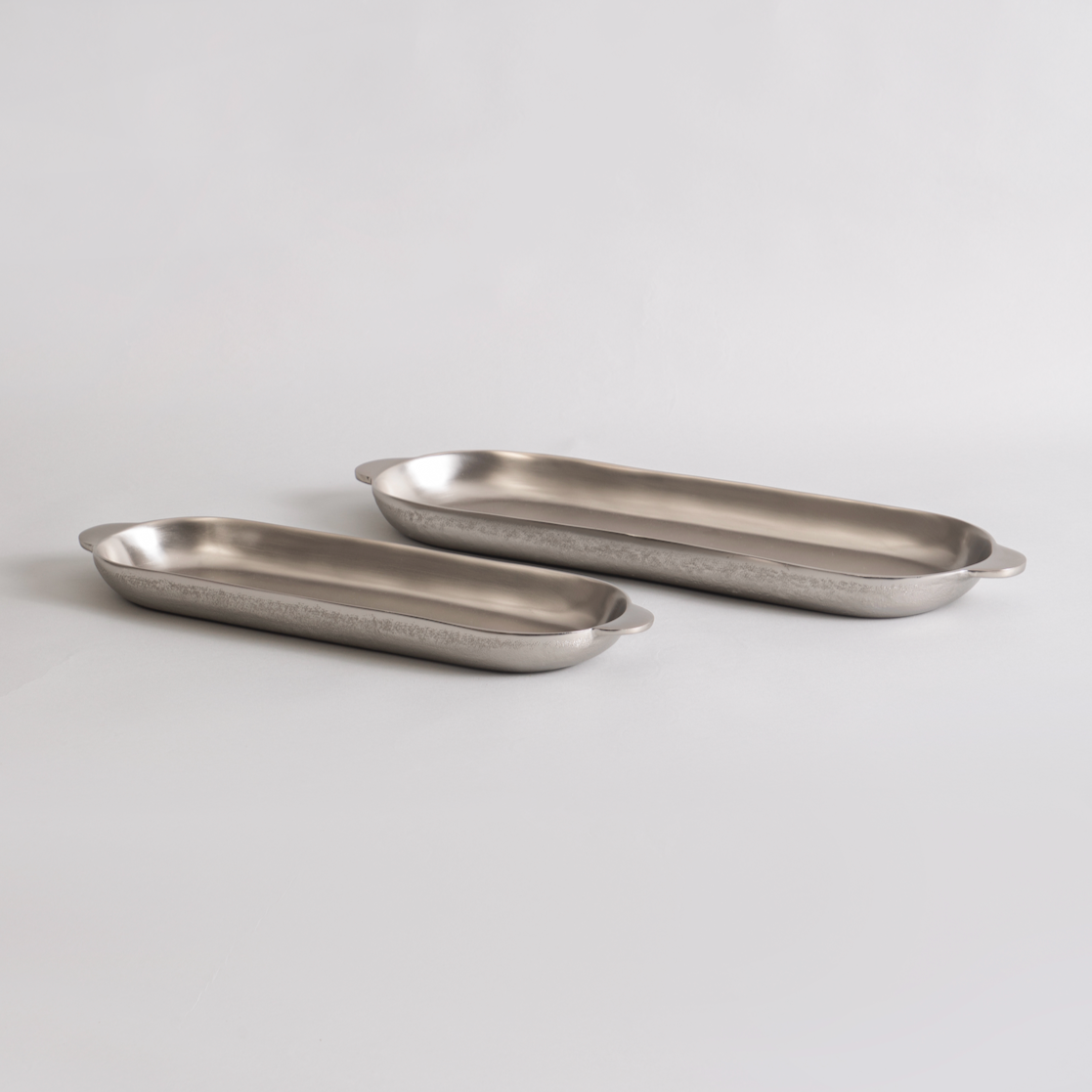 Stinson Nickel Long Trays - Set of 2