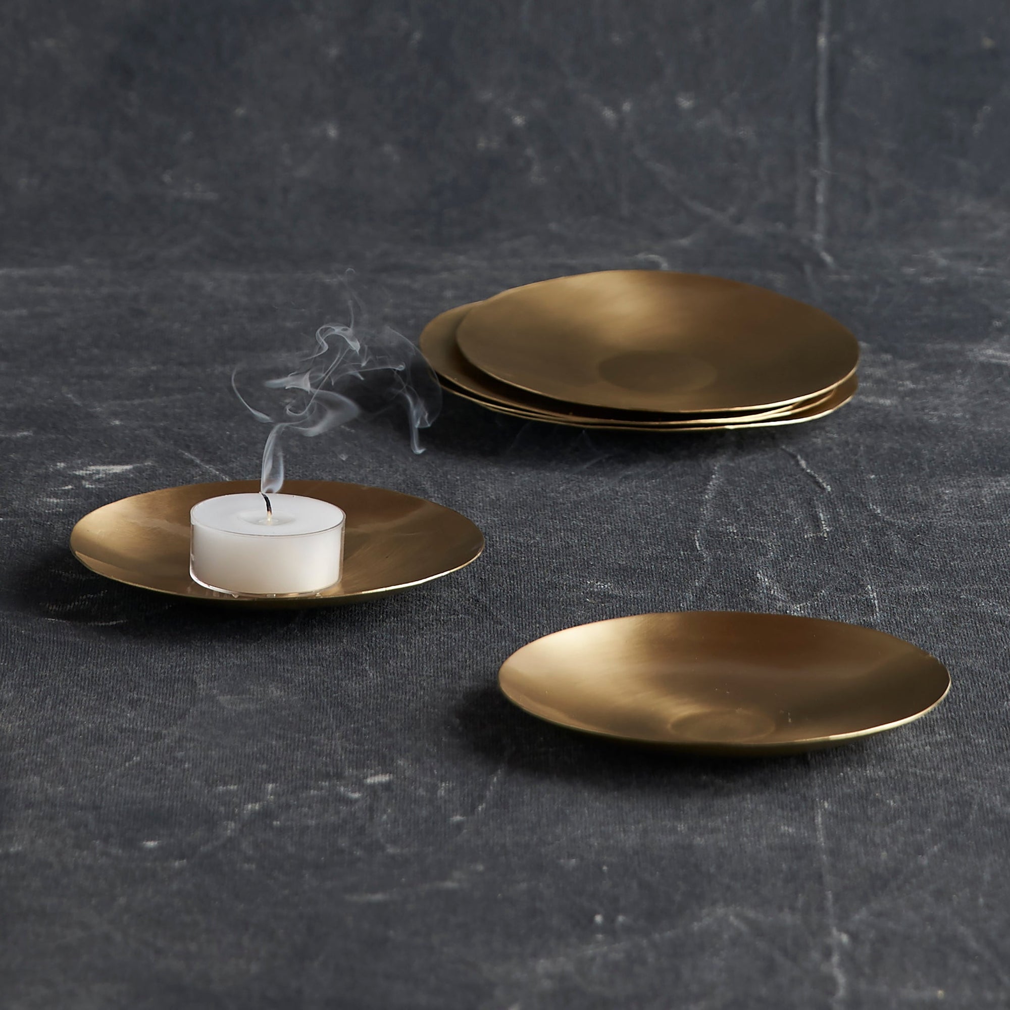 Artisan Brass Plates Extra Small - Set of 6