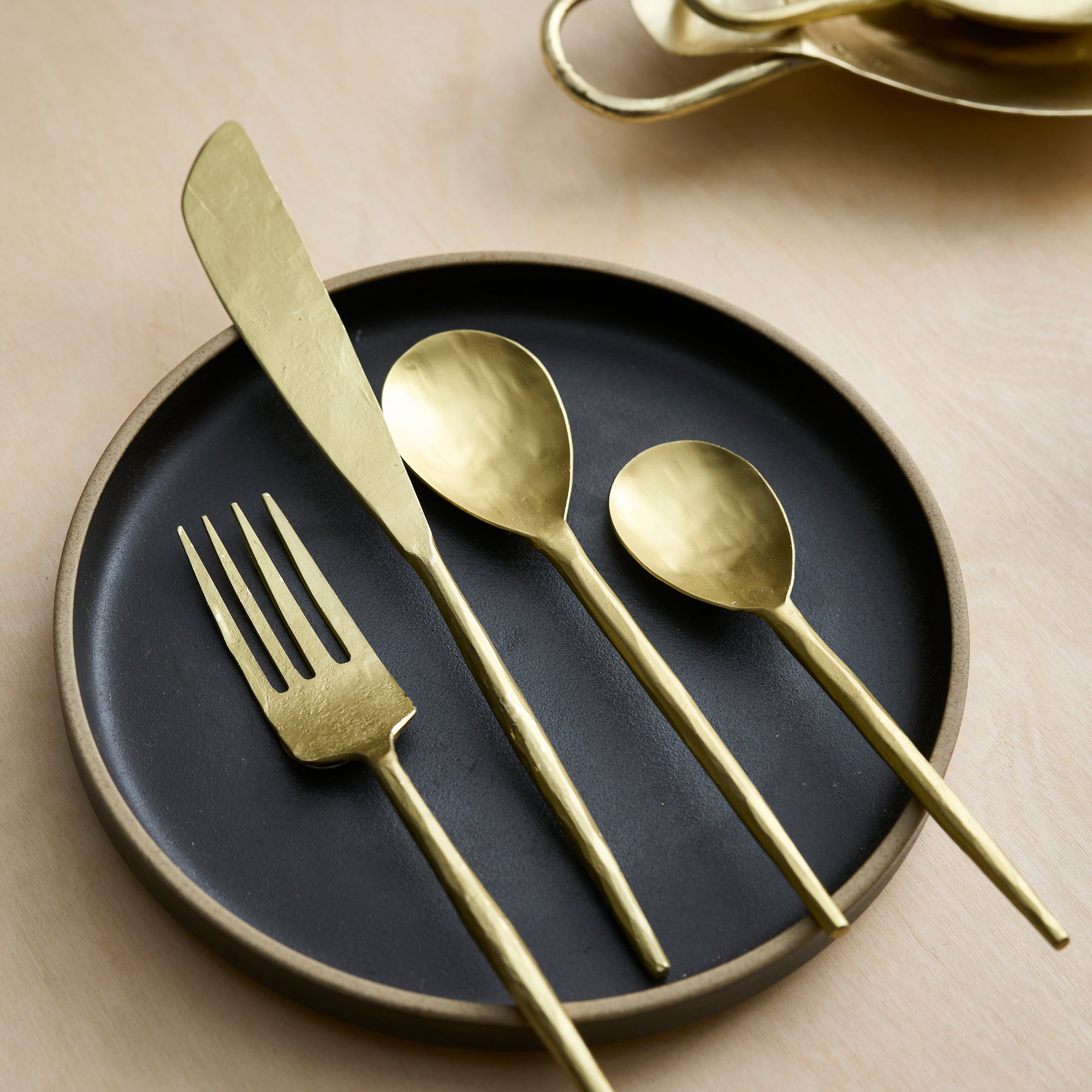 Forge Brass Flatware - Set of 4