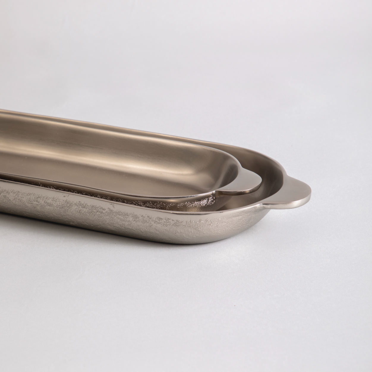 Stinson Nickel Long Trays - Set of 2