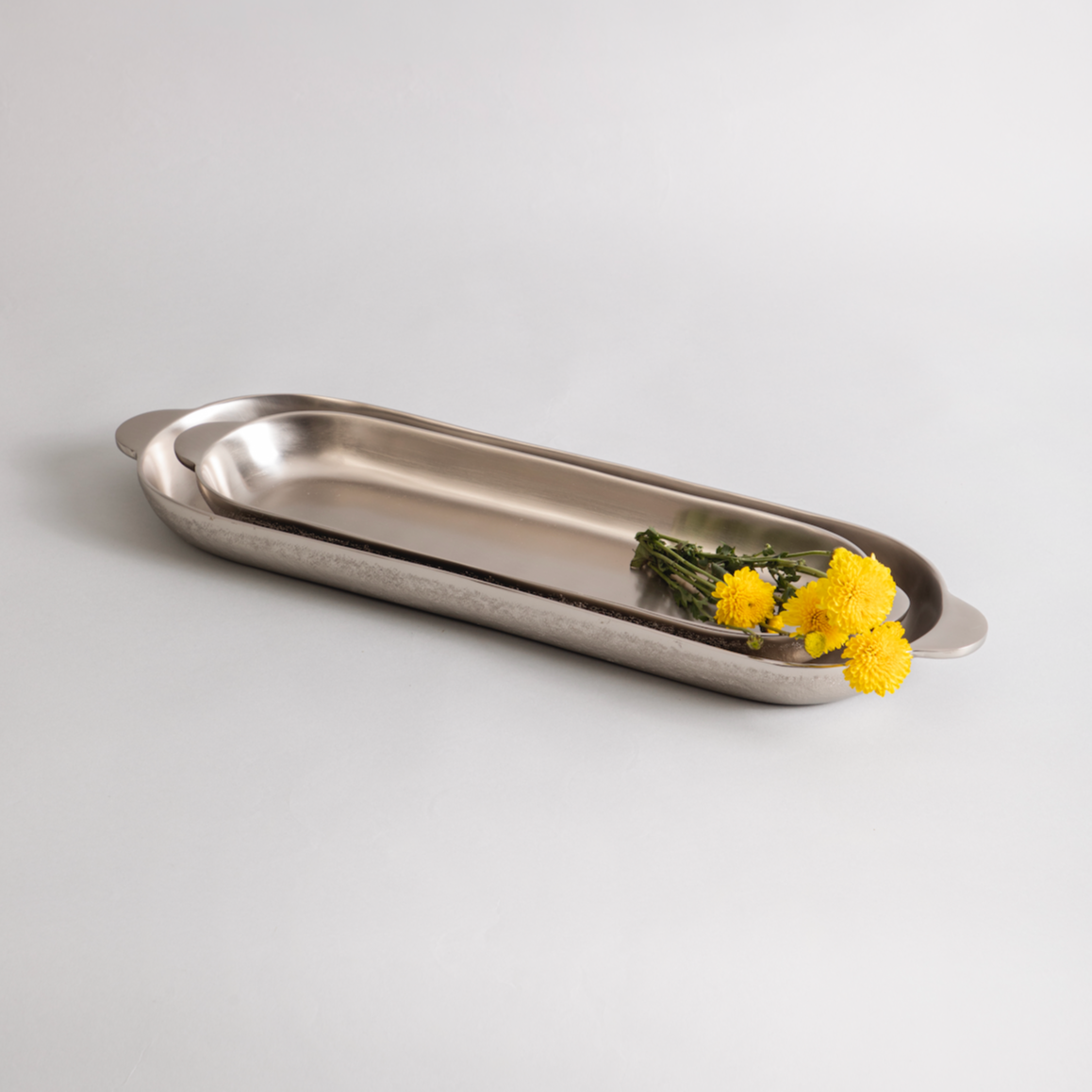 Stinson Nickel Long Trays - Set of 2