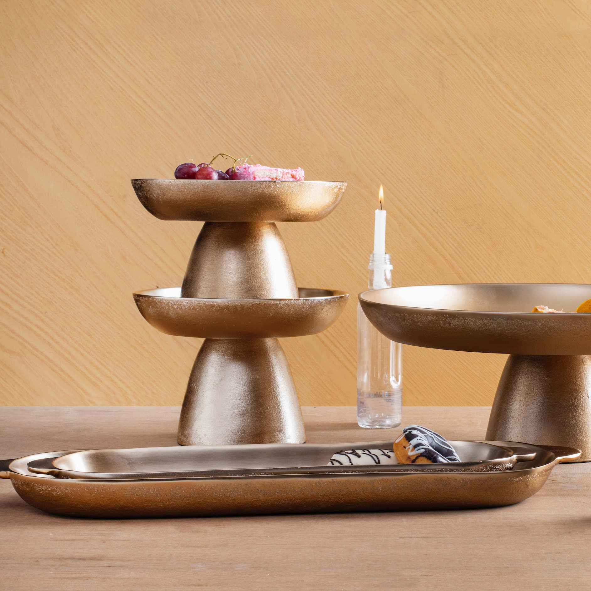 Stinson Antique Brass Long Tray Small