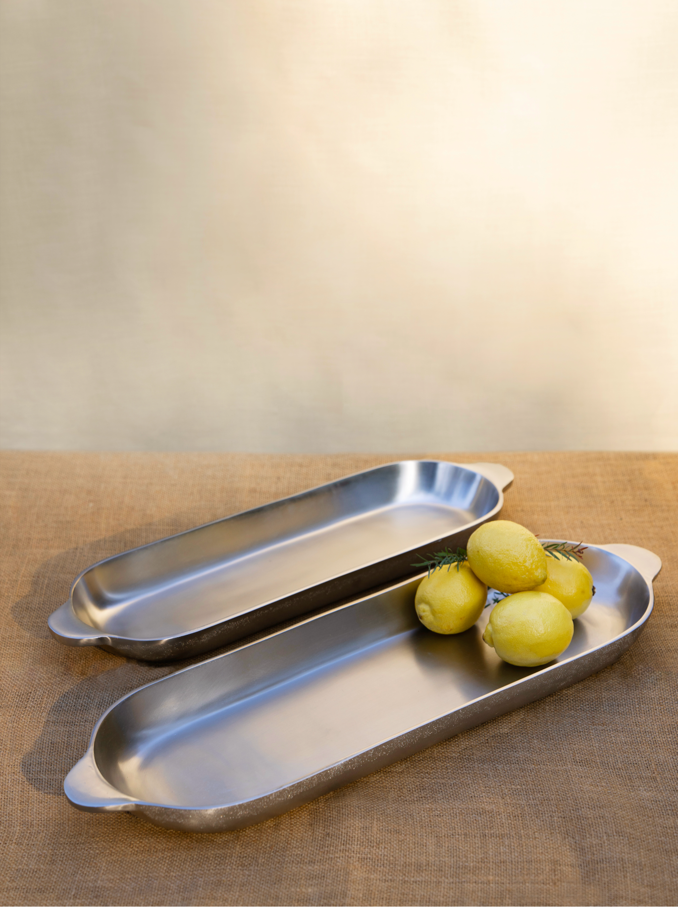 Stinson Nickel Long Trays - Set of 2